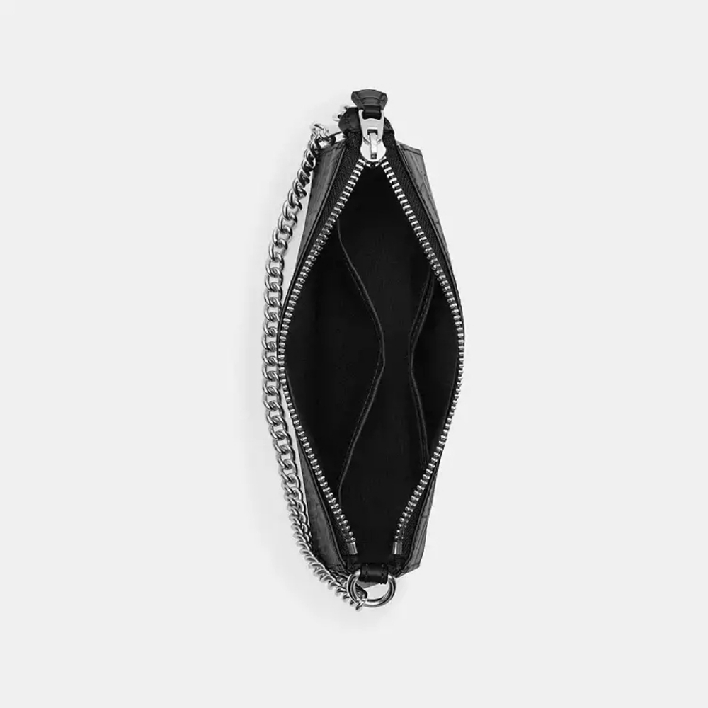 New!☪️ Coach Black Croc-Patterned Nolita 19 - Picture 5 of 7